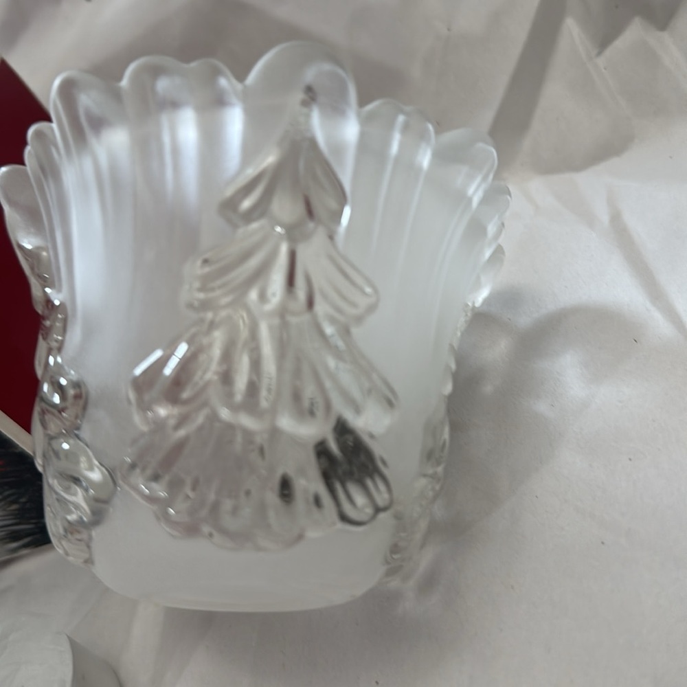 Mikasa White Crystal Candle Holder Elegant Accent Piece - Picture 2 of 6